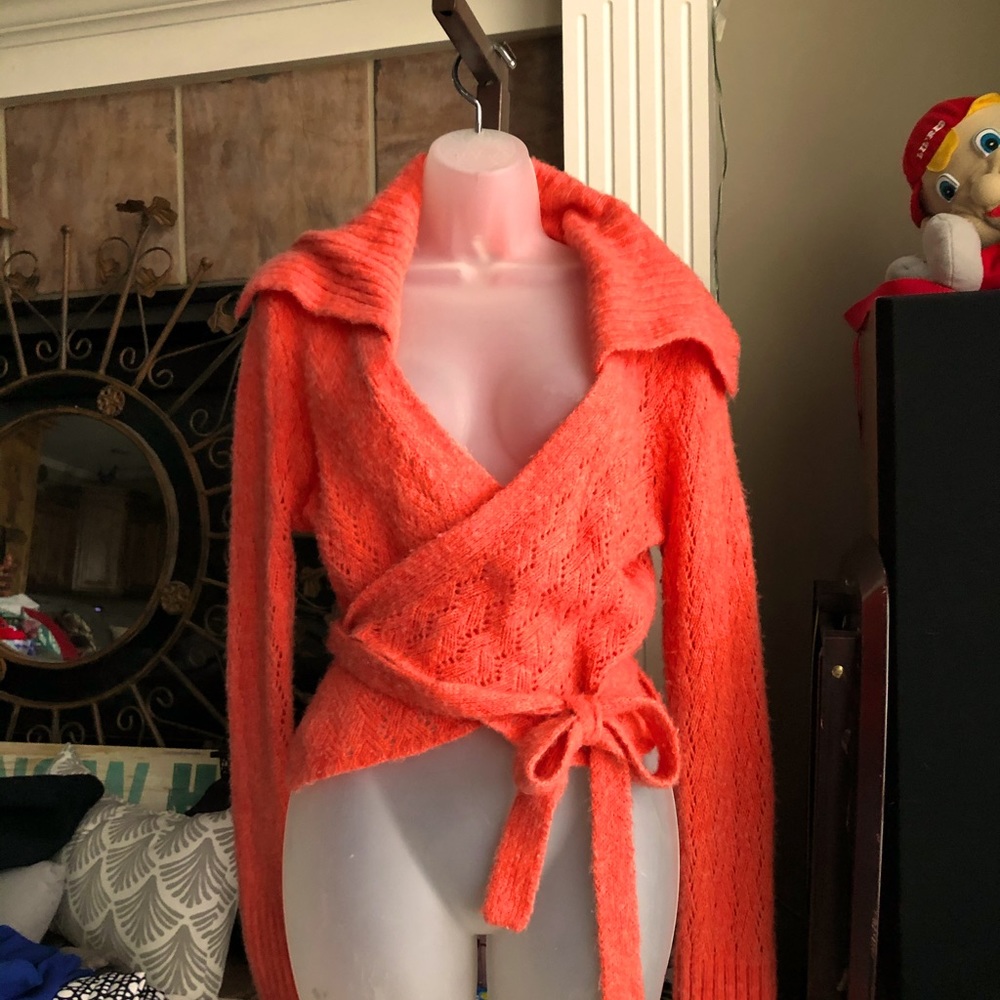 NEW! Orange Free People Ballerina Crop Wrap